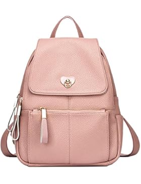 Ghlee Mädchen-lederner Rucksack Hochschulart großer Kapazitäts-Schule-Beutel