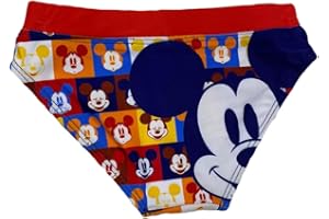 SUN CITY Costume Mutandina Disney Topolino, Mickey Mouse, Slip da Mare Bambino 3/8 Anni, Rosso