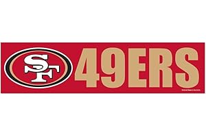 Wincraft NFL Aufkleber San Francisco 49ers, Rot, 3" x 12"