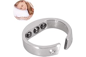 SONEW Anillo antirronquidos de 3 tamaños, anillo magnético de terapia de acero inoxidable, anillo magnético para el cuidado de la salud magnético(M)