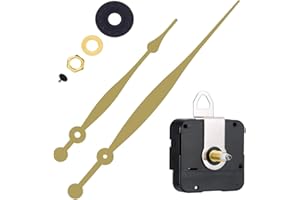 yufana Silencioso Movimiento de Reloj de Pared de Cuarzo, Mecanismo de Reloj de Pared Grande, Movimiento de Cuarzo Silencioso, Adecuado para Piezas de Repuesto de Reloj de Bricolaje (Oro403)