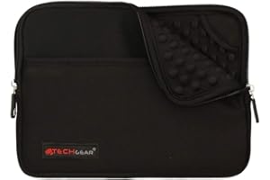 TECHGEAR Smukły neoprenowy pokrowiec ochronny z zamkiem błyskawicznym z wnętrzem antywstrząsowym pasuje do iPada Mini 6 2021, 5, 4, 3, 2, 1, Samsung Tab A8 8.0, Tab 8.0, Iconia 20.3 cm, Asus MeMo Pad