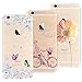 Produktbild Yokata [3 Packs] iPhone 6 Plus / iPhone 6s Plus Hülle Transparent Weiche Silikon Handytasche Handyhülle Schutzhülle TPU Handy Tasche Schale Etui Weich Silicone Bumper Ultra Dünn Slim Durchsichtig Premium Kratzfest Kreative Motiv Muster Clear Backcover Schutz für iPhone 6 Plus / iPhone 6s Plus (5,5 Zoll) Case Cover - Turm und Fahrrad + Blumen und Schmetterlinge + Blumen