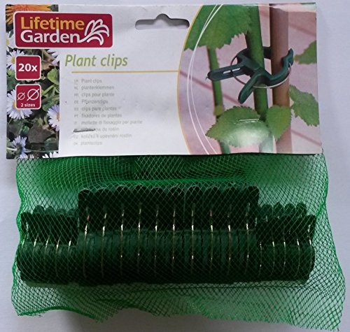 Lifetime Garden Pflanzenclips / Pflanzenklammern - 10 x 6,5 + 10x 4,5cm Clips für kleine und große Pflanzen