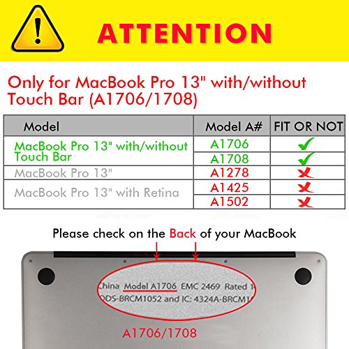 Macbook Pro 13 H  lle 2016 TECOOL  Ultra Slim Serie Plastik Hartschale Schutzh  lle Snap Case und Silicon Tastatur Abdeckung f  r Apple MacBook Pro 13