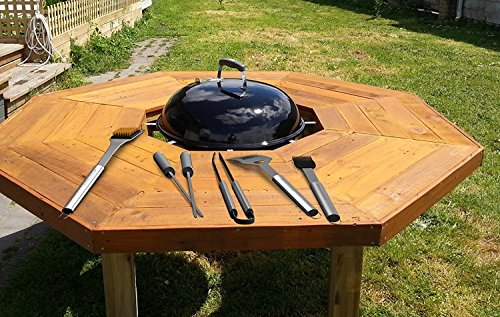 Grillbesteck Set Grillset Profi-Grillbesteck aus rostfreiem Edelstahl mit Tragetasche-Von QMQ - 6