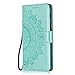 Produktbild Sony Xperia L2 Hülle, Bear Village® Leder Flip Hülle Mandala Blume Brieftasche Slim Hülle mit Multi-funktion Ständer und Kartenfach für Sony Xperia L2 (#2 Grün)