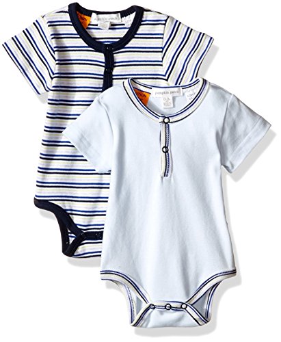 Pumpkin Patch Unisex Baby 2Pk Bodysuits Plain Bodysuit, Blue (Whisper Blue), 3-6 Months (Manufacturer Size:3-6M)