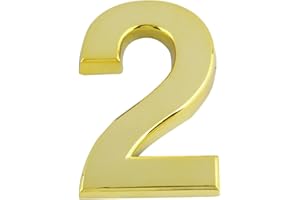 Larcele 1.37 Pulgadas / 35 mm Autoadhesivo Número de Puerta Moderno Número de la Casa Número de Buzón MPH-02,3 Piezas (#2)