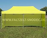 Dachplane: 350g/m² Polyester mit PVC-Rücken. Seitenwände: 350g/m² Polyester mit PVC-Rücken