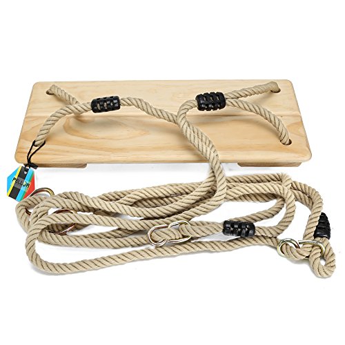 Pellor Wooden Swing Seat Indoor and Outdoor Hanging Seat Max Load 150KG (Rope Max: 210cm, burlywood) reviews Pellor Wooden Swing Seat Indoor and Outdoor Hanging Seat Max Load 150KG (Rope Max: 210cm, burlywood)