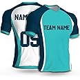 DOdr1008-C901158-C-WH Men's Soccer T-Shirts - Customized Personalized Football Jersey With Name