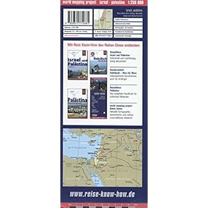 Israel, Palestina, mapa impermeable de carreteras. Escala 1:250.000 impermeable. Reise Know-How.