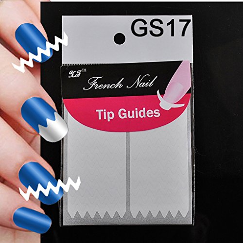 ELENXS Beauty Zubehör 18 Art-DIY Chic Französisch Maniküre-Nagel-Kunst-Spitze-Klebeband-Aufkleber Führer Stencil