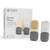 Hubble Sense Glow Bebek Telsizi, Gece Işıklı, 300m+ Menzil, TLS Şifreli, Dijital Ses Monit&ouml;r&uuml;, 2'li Set