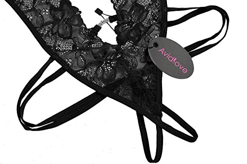 Avidlove Damen Spitze Dessous Strapsen Reizwäsche Lingerie Body Wäsche Neckholder Unterwäsche Tiefer V-Ausschnitt Negligee (M (US M(8-10),UK 12-14, AU 12), A-Schwarz) - 5