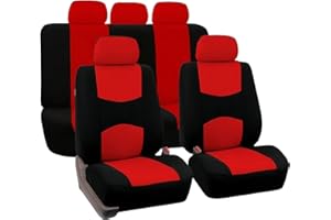 GUANGYU Mioke Seat Covers, Car Seat Covers, Universal, Car Seat Covers Set, Car Accessories, Interior (Red)