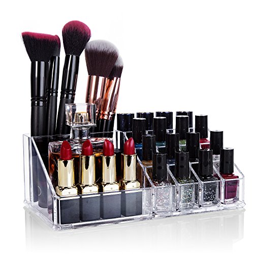 HBF XXL Make Up Organizer Kosmetik Aufbewahrung Organizer – 5 Ebenen 7 Schubladen aus transparentem Acryl von besonderer Qualität - 3