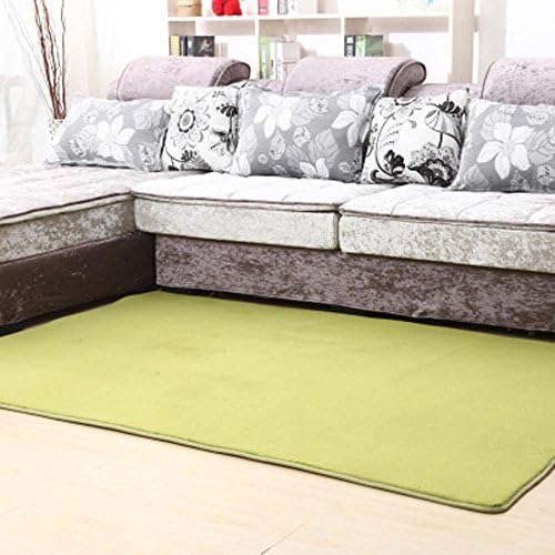 Simple modern thick coral velvet living room coffee table living room rectangular rug 50*120cm,Grass green