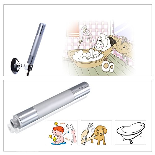 DSIKER Wellness Hoher Druck Wasserspar Duschkopf,2 Jet Brausekopf,Bidet Dusche Intimdusche Hundedusche Spraybrause,Wasserdruck einstellbar,massiv Messing verchromt – Niederdruck geeignet - 7