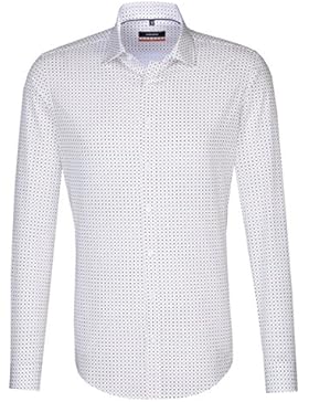 SEIDENSTICKER Herren Hemd Slim Langarm Bügelleicht Businesshemd Kent-Kragen Kombimanschette weitenverstellbar