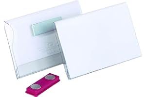 ‎DURABLE Durable Namensschild (mit Magnet, 54 x 90 mm) Packung à 25 Stück, transparent, 811719
