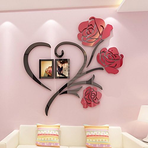 FJXLZ® Photo Wall, Creative personality 3D Three-dimensional Wall Sticker bedroom Warm bedside Background decoration Photo Wall Hanging Detachable and environmentally ( Color : #3 , Size : 100*100cm )