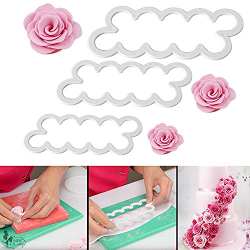 Silikon Formen Blumen 3D Muffin Form Cookie, dekorative DIY Paste Fondant Form Sugarcraft für Kuchen dekorieren Hochzeit - 2