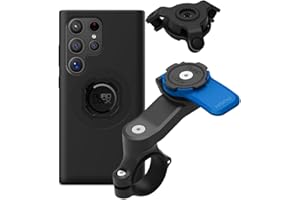 QUAD LOCK Lenker Handyhalterung für Motorrad mit Vibrationsdämpfer und MAG Hülle für Galaxy S24 Ultra