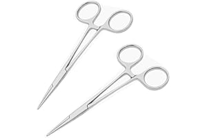S.F.PACHIRA 2 Stück Piercingzange Set, 12.5cm Selbstverriegelnde Piercing Zange, Vielseitige Gerade Verriegelungszange mit Sägezahndesign Anti-Rutsch für DIY Handwerk Haustierpflege Hakenlöser Angeln