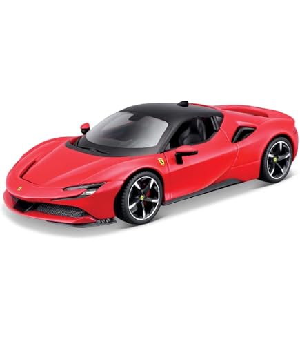 Maisto 1/24 Kit Metal Ferrari Aperta Noire - Voiture Miniature à Monter, Modèle Réaliste Avec Portes Ouvrantes - Dès 8 Ans