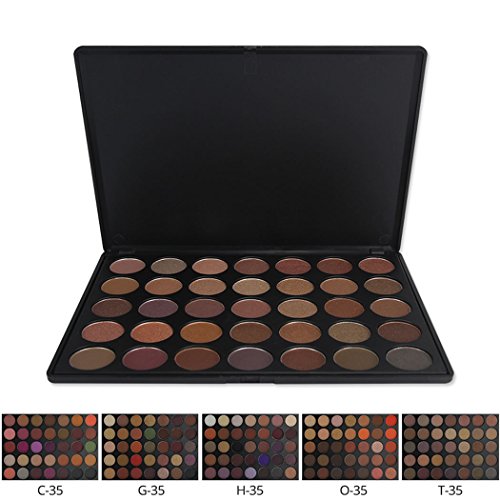 CRAVOG 35 Farben tragbare Schimmern/Matte Lidschatten Palette mit Travel-Größe Eyeshadow - 4