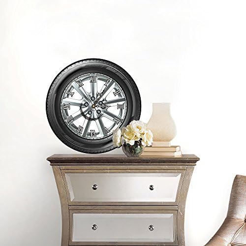 European Simple Fashion 3D wall Stickers Clock Living Room, Restaurant, Mute Personality Tire type DIY Wall Sticker Clock Self-adhesive