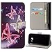 Produktbild Samsung Galaxy A3 2017 Hülle Samsung SM-A320F Tasche KingSang Leder Etui Schutzhülle im Bookstyle mit Standfunktion für Samsung Galaxy A3 (2017) Samsung SM-A320F Case Flip Cover - Schmetterling Lila