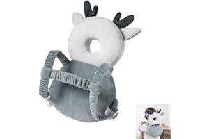 XIZHI Baby Toddler Head Guard Safety Pads for Baby Walkers, Protective Head, Talking Head Protection, Backpack Pillow (White & Blue)