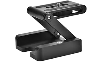 DIYEENI Z Flex Tilt Head Tripod Ball Head with Quick Release Plate 1/4 Inch and 3/8 Inch Screw Hole, Z-shaped Tilt Head for DSLR Camera