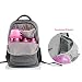 YuHan Oxford Baby Diaper Bag Nappy Backpack Change Pad Insulation Bag Fit Stroller Grey