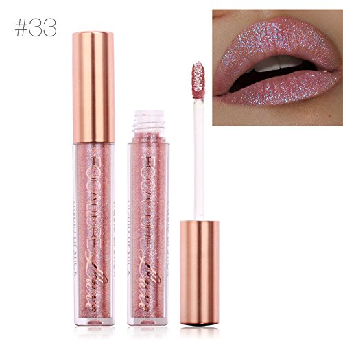 TOPBeauty Sexy Glitzer Lip Makeup Wasserdichte Lip Gloss Meerjungfrau Farbe Nude Glitter Schimmer Focallure Lippenstift Lip #33