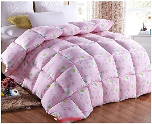 FJXLZ® Quilt, Luxury Winter Keep warm Thicker Individual Double Light Soft Feather Home Home Textiles Student Dorm room 150 × 200cm Warm and breathable ( Color : Pink , Size : 220*240cm 4kg )