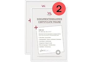 walther design Marco de fotos blanco 21 x 29,7 cm (DIN A4) Paquete doble, Marco de plástico New Lifestyle KV130WD