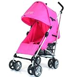 ZETA VOOOM - PINK + FREE Rain Cover Baby Stroller with Large Shade Maker sun canopy ideal for holidays