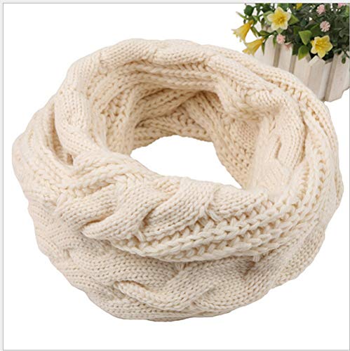 WNFDH Écharpe Dames Femmes Hiver tricoté au Crochet Long Snood Tube écharpe col châle Plus Chaud, 9