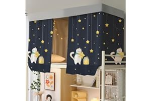 haozaikeji Bed Curtain Dorm Bunk Single Sleeper Blackout Shading Cloth Cute Girls Dustproof Privacy Mosquito Tents Lightweight Student Dormitory Home Bedroom Cabin Decor Bedding Protection Net