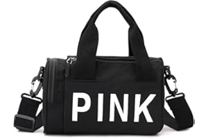 FRGITYGIFT Mini petit sac à bandoulière pour homme et femme, joli petit sac de sport, sac à main esthétique, sac fourre-tout de gym, sac fourre-tout portable pour le sport, les voyages, Noir-a, 9.45*6.3*6.3