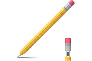 Fintie - Funda de Silicona para Apple Pencil (USB-C), Funda Protectora Suave y Antideslizante, Soporte de sujeción magnética, Color Amarillo, AAPH001