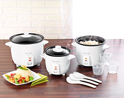 Rosenstein & Söhne Reiskocher mit Warmhaltefunktion, 400 Watt, 1 Liter Fassungsvermögen - 3