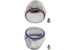 AKSIQIOL 2Pcs Replacement Cold & Hot Tap Top Head Covers Bathroom Kitchen Sink Tap Faucet Cover Handle for Basin/Bath and Kitchen Sink, Parts, Handles