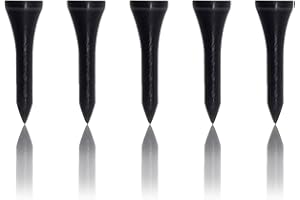 Zivisk Tee Golf Legno 38mm, 100 Pezzida Tee da Golf in bambù (Nero)