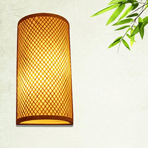 Preisvergleich Produktbild GAODUZI Wandlampe handgemachtes Bambustee-Gasthaus-Gasthaus-Eingangsk... und elegante Art und Weise einfache Wand-Lampe bevorzugte reine handgemachte Handwerks-natürliche Umwelt E27 * 2