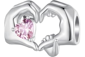 SHIYU Main Cœur charme en argent sterling 925 pour bracelets Pandora